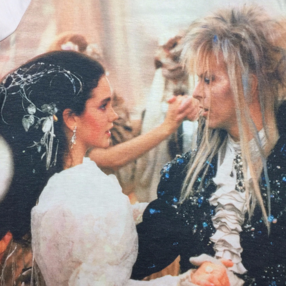 Labyrinth Shirt Medium 80s Movie Bowie Top Novelty